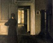 威尔汉姆 哈莫修依 : Interior with an Oven